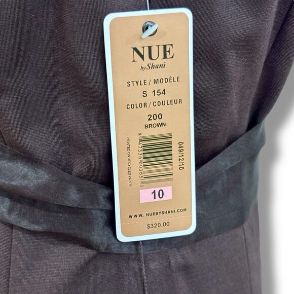 NWT Nordstrom NUE by Shani Size 10 One Shoulder Dress $320 Built-in Body Shaper - Picture 2 of 7